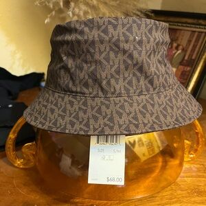 Brown Michael Kors Monogram Bucket Hat